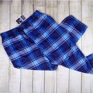 Blue Checkered Minky Fleece Lounge Pants Size 3XL